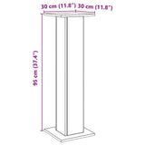 Speaker Stands 2 pcs Artisan Oak 30x30x95 cm Engineered Wood 852680