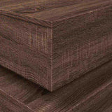 Coffee Table with LED Lights Brown Oak 90x50x40 cm 839867