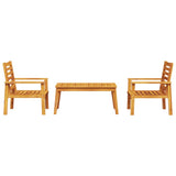 ZNTS 3 Piece Garden Lounge Set Solid Wood Acacia 3211806