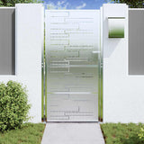 Garden Gate 85 x 174 cm Stainless Steel Silver Lockable 3402584