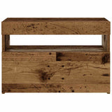 ZNTS Bedside Cabinet with LED Lights Old Wood 60x35x40 cm Engineered Wood 3329175