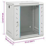 12U Wall Mounted Network Cabinet 19" IP20 53x40x60 cm 30263