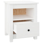 ZNTS Bedside Cabinets 2 pcs White 40x35x49 cm Solid Wood Pine 813712