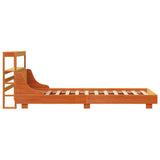 Bed Frame without Mattress Wax Brown 90x200 cm Solid Wood Pine 3306431