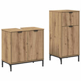 Bathroom Furniture Set with Drawer with Shelf 2 pcs Artisan Oak 3393102