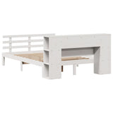 Bookcase Bed without Mattress White 140x190cm Solid Wood Pine 3322707
