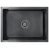 Handmade Kitchen Sink Black Stainless Steel 145084