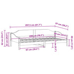 ZNTS Bed Frame without Mattress White 90x200 cm Solid Wood Pine 850915