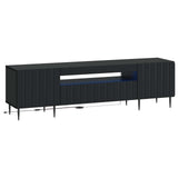 LED TV Cabinet Black Engineered Wood 896466