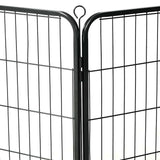 Dog Playpen 12 Panels Steel 80x60 cm Black 170573