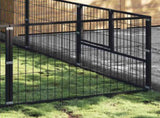 Dog Kennel Black 18 m Steel 3082130