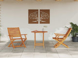 Folding Bistro Set Folding 3 pcs Brown Solid Acacia Wood 3375689