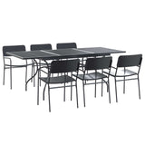 Garden Dining Set 7 pcs Anthracite Steel 3429144