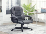 Faux Leather Office Chair - Charcoal Grey T3398P377441