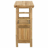 Console Table with Shelf Natural 80 x 35 x 75 cm Bamboo 42028059