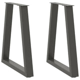 ZNTS Coffee Table Legs V-Shape 2 pcs Anthracite 60x cm Steel 4012566