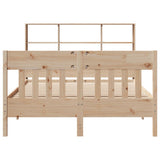 ZNTS Bed Frame without Mattress 120x200 cm Solid Wood Pine 3323224