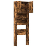 Washing Machine Cabinet Smoked Oak 64x24x190 cm Engineered Wood 859131