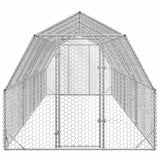 Chicken Run 2.5x8x2.25 m Galvanised Steel 3328518