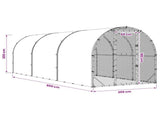 Chicken Coop Silver 600 x 200 x 200 cm Galvanised Steel 3434687