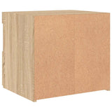 Bedside Cabinet with LED Lights Sonoma Oak 50x40x45 cm 836767