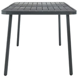 Garden Table Dark Grey 180x83x72 cm Steel 46632
