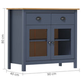 Sideboard Hill Grey 90x40x80 cm Solid Pine Wood 288941