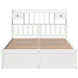 Bed Frame without Mattress White 140x200 cm Solid Wood Pine 3323495