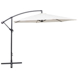 Cantilever Garden Parasol Sand White Polyester Large 42202