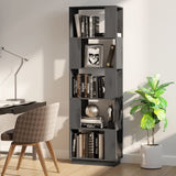 Book Cabinet/Room Divider Grey 51x25x163.5 cm Solid Wood Pine 814046