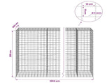 Gabion with 5 mm Wire and 10x10 cm Mesh 1050x100x200 cm 3465375
