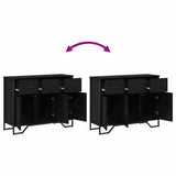 Sideboard with Drawer Black Oak 97 x 32.5 x 74.5 cm 868778