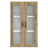 Wall Glass Cabinet PORTO Artisan Oak 60 x 31 x 100 cm 885534
