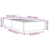 Bed Frame without Mattress Sonoma Oak 100x200 cm 3209718