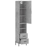 Highboard Concrete Grey 34,5x34x180 cm Engineered Wood 3198925