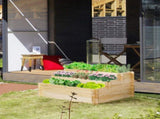 117cm x 100cm x 54cm 3 Tier Raised Garden Bed 376L Fir Wood Elevated Planter Flower Box with 9 Grow T3398P322129
