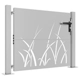Garden Gate 100x100 cm Corten Steel Grass Design 153227