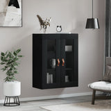 Wall Mounted Cabinet Black 69.5x34x90 cm 828453