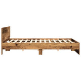 Bed Frame Old Wood 203 x 185 x 70 cm Engineered Wood 3378499