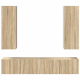 4 Piece TV Cabinet Set Sonoma Oak Engineered Wood 3078981