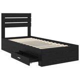 Bed Frame with Drawer with Headboard Manual Engineered Wood 3411676