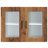Kitchen Wall Cabinet with Glass Door Kalmar Old Wood Engineered Wood 853615