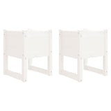 Planters 2 pcs White 40x40x52.5 cm Solid Wood Pine 822110