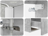 Bathroom Cabinet Set 5 pcs Concrete Grey 53 x 15.5 x 70 cm 3406370