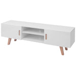 ZNTS TV Stand MDF 150x35x48.5 cm High Gloss White 242779