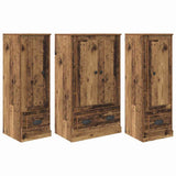 Highboard with Drawer 3 pcs Old Wood Engineered Wood 3402671