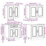 4 Piece Kitchen Cabinet Set Kalmar Black Engineered Wood 3314852