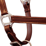 Real Leather Headcollar Stable Halter Adjustable Brown Full 90888