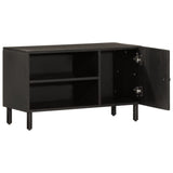 TV Cabinet Black 80x31x46 cm Solid Wood Mango 356834