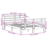 Bed Frame with Headboard without Mattress 150x200 cm King Size 3306855